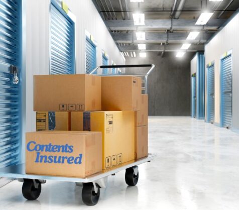 boxes protected by self storage insurance