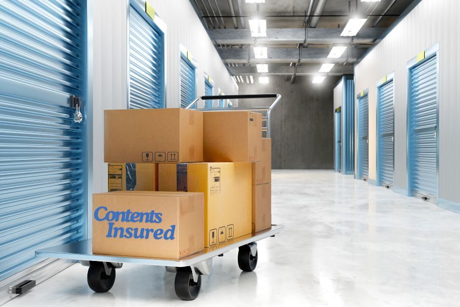 boxes protected by self storage insurance