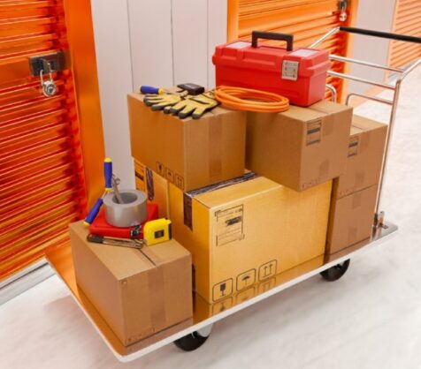 small business owner using self storage